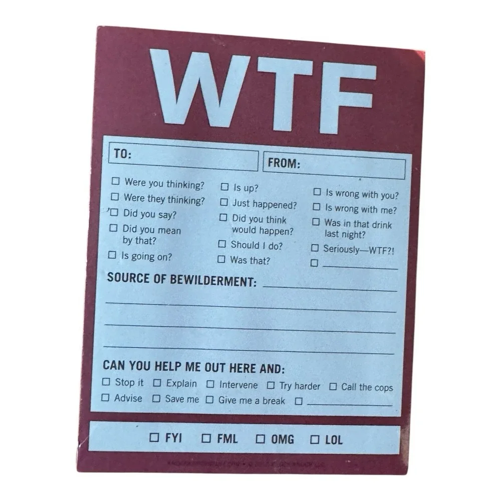 Knock Knock Paper Voodoo Pad & WTF Nifty Notes Notepad Sealed Lot Novelty Humor